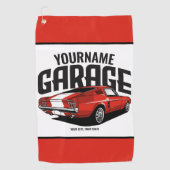 Aangepaste spierkraan 1967 Roodspoeling Golfhanddoek (Voorkant)