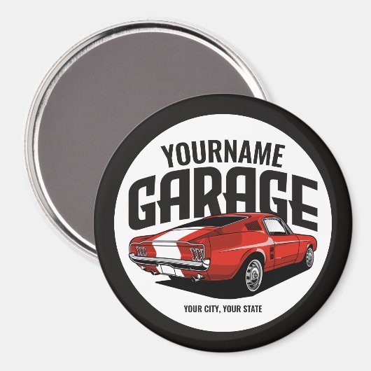 Aangepaste spierkraan 1967 Roodspoeling Magneet (Voorkant / Achterkant)