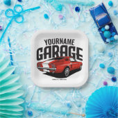 Aangepaste spierkraan 1967 Roodspoeling Papieren Bordje (Feest)