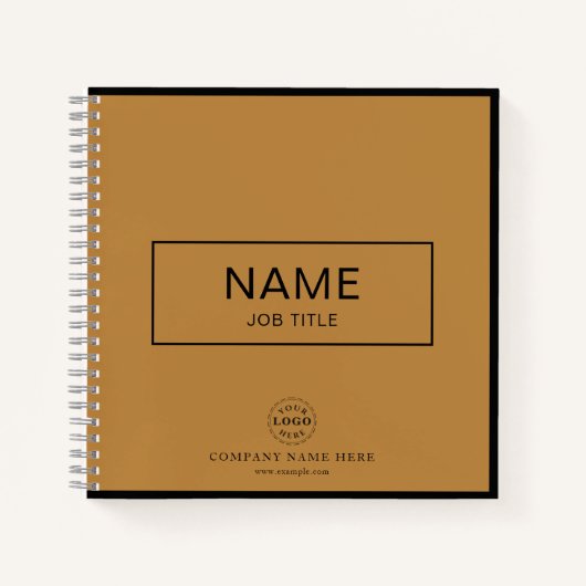 Aangepaste spiraalnotitieboek met naam en bedrijfs notitieboek (Voorkant)