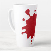 Aangepaste Splash Tomaat Rood Latte Mok (Linkerhoek)