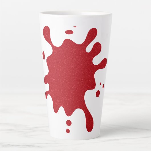 Aangepaste Splash Tomaat Rood Latte Mok (Voorkant)