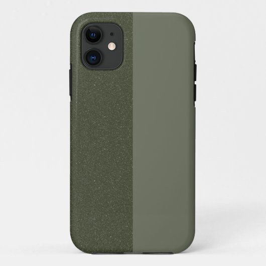 Aangepaste split mat + getextureerde groene iPhone Case-Mate iPhone Case (Achterkant)