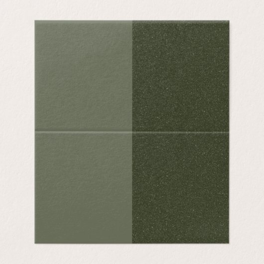 Aangepaste Split Moss Groene Tent Gevouwen Kaart (Buitenkant ongevouwen)