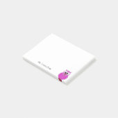 Aangepaste spoedroze Cartoon Post-it Opmerking Post-it® Notes (Schuin)