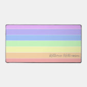 Aangepaste spoelbedekking regenboogkleurige strepe bureaumat (Voorkant)
