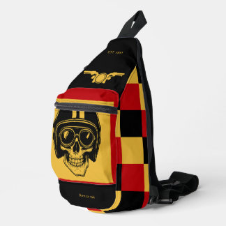 Aangepaste spooked schedel schuur te rijden Retro  Sling Bag