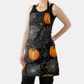 Aangepaste Spooky Creepy Halloween Pumpkins & Spid Schort (Insitu)