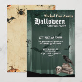 Aangepaste Spooky Halloween Kostuum Party Uitnodig Kaart (Voorkant / Achterkant)