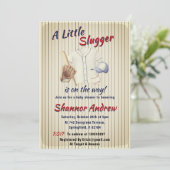 Aangepaste  Sport Baseball Boy Baby shower Kaart (Staand voorkant)