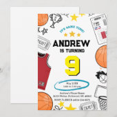 Aangepaste Sport Basketbal Verjaardag Kaart (Voorkant / Achterkant)