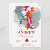 Aangepaste Sport Basketbal Verjaardag Kaart (Voorkant / Achterkant)