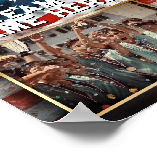 Aangepaste Sport Memory Mate Sjabloon Amerikaanse  Poster (Hoek)