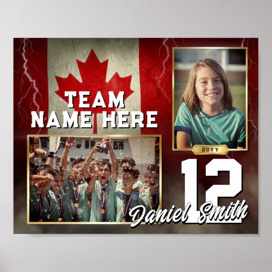 Aangepaste Sport Memory Mate Sjabloon Canada Flag Poster (Voorkant)