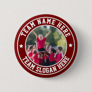 Aangepaste Sport Team Foto Ronde Button 5,7 Cm