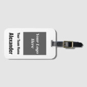 Aangepaste Sport Team Logo, Team & Speler Naam Bagagelabel (Voorkant (horizontaal))