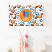 Aangepaste Sport Thema 10e Verjaardag Banner (Insitu)