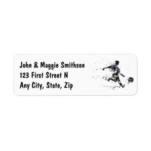 Aangepaste sport voor voetzoekers etiket