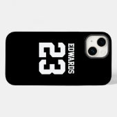 Aangepaste sporten genummerd met naam Case-Mate iPhone case (Achterkant (horizontaal))