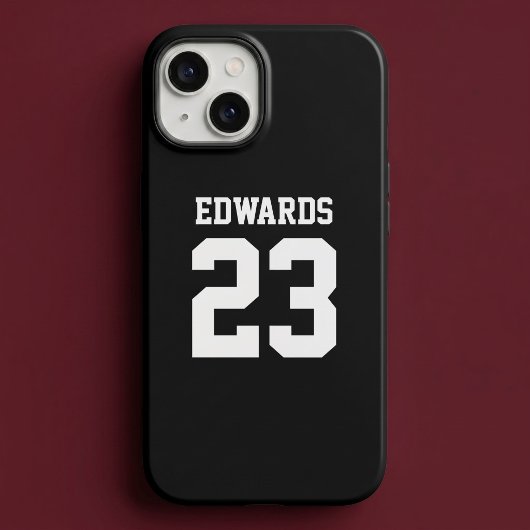 Aangepaste sporten genummerd met naam Case-Mate iPhone case
