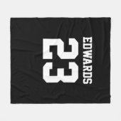 Aangepaste sporten genummerd met naam fleece deken (Voorkant (Horizontaal))