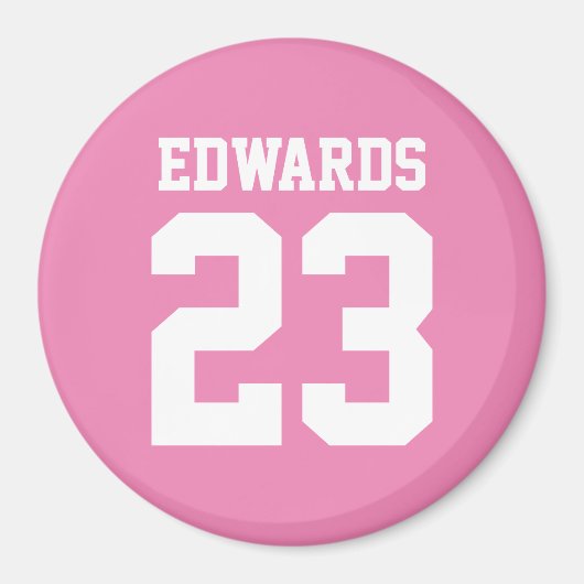 Aangepaste sporten genummerd met naam magneet (Voorkant)