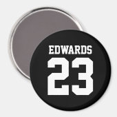 Aangepaste sporten genummerd met naam magneet (Voorkant / Achterkant)