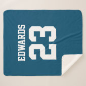 Aangepaste sporten genummerd met naam sherpa deken (Voorkant (horizontaal))