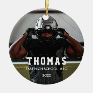 Aangepaste sportsfoto-ornament keramisch ornament