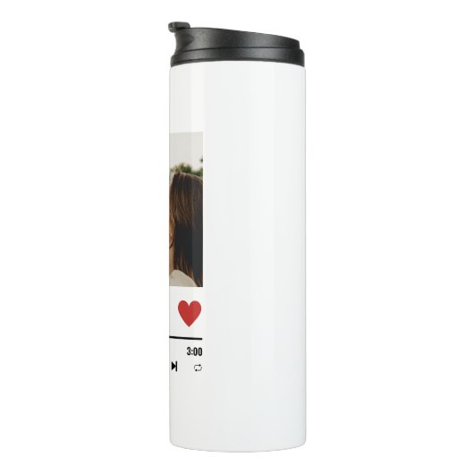 Aangepaste Spotify koppel muziek Jubileum met code Thermosbeker (Geroteerd rechts)