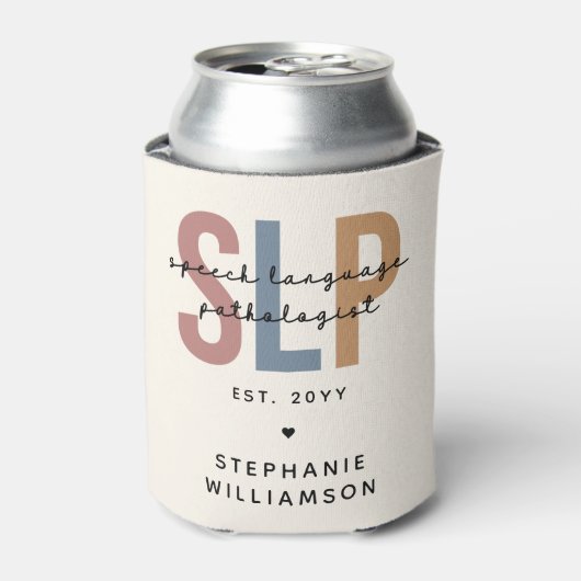 Aangepaste spraach-taalpatholoog blikjeskoeler (Blikje Voorkant)