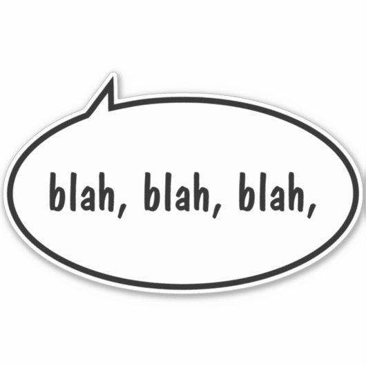 Aangepaste spraakbundel sticker (Voorkant)