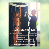 Aangepaste Spray Tanning Booth Business 4 Raamsticker (Vel 3)