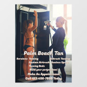 Aangepaste Spray Tanning Booth Business 4 Raamsticker (Vel)