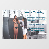 Aangepaste Spray Tanning Booth Zakelijke 2 Raamsticker (Vel)