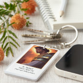 Aangepaste St. Michael Law Enforcement Gebed Sleutelhanger (Voorkant Rechts)