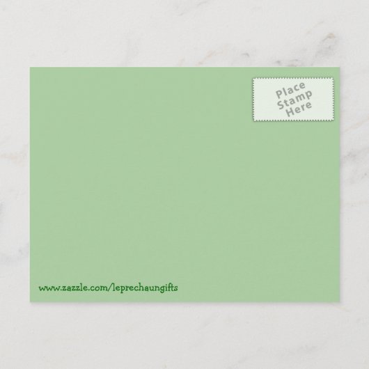 Aangepaste St Patricks Dag Verjaardagsfeestuitnodi Uitnodiging Briefkaart (Achterkant)