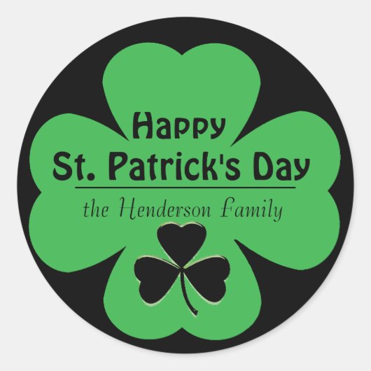 Aangepaste St. Patrick's Day Envelope Seals Ronde Sticker (Voorkant)