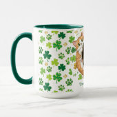 Aangepaste St. Patrick's Day Lucky Cat Fotobeker Mok (Links)