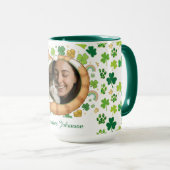 Aangepaste St. Patrick's Day Lucky Cat Fotobeker Mok (Voorkant rechts)