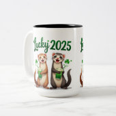 Aangepaste St. Patrick's Day Mok - Vier met twee (Voorkant links)