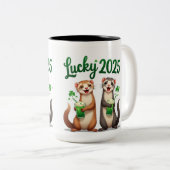 Aangepaste St. Patrick's Day Mok - Vier met twee (Voorkant rechts)