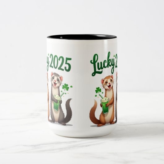 Aangepaste St. Patrick's Day Mok - Vier met twee (Center)