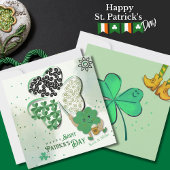 Aangepaste ST Patrick's Day Shamrock Bier Vakantie Feestdagenkaart