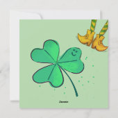Aangepaste ST Patrick's Day Shamrock Bier Vakantie Feestdagenkaart (Achterkant)