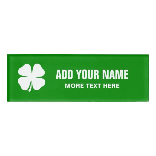 Aangepaste 'St. Patricks Day'-tags voor magnetisch Naambadge (Voorkant)