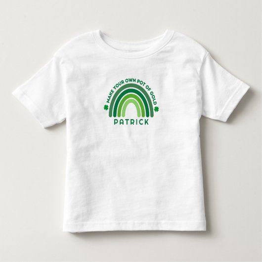 Aangepaste St. Patrick's Maak uw eigen pot met gou Kinder Shirts (Voorkant)