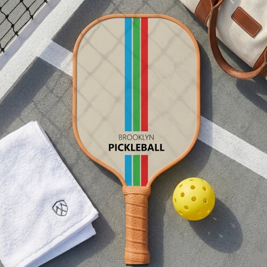 Aangepaste Stad Retro Strepen Pickleball Paddle