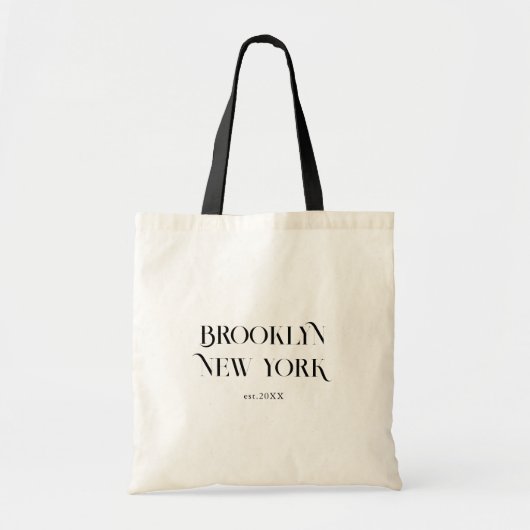 Aangepaste stadsmoderne, stijlvolle bestemmingsbru tote bag (Voorkant)