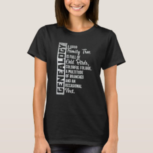 Aangepaste stamboom, genealogie voor genealoog t-shirt